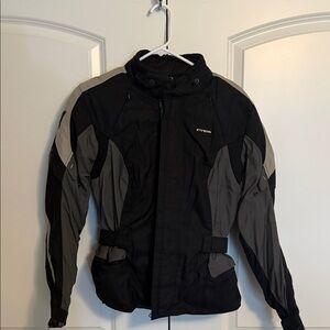 Women’s Rev It Black and Gray Motorcycle Jacket